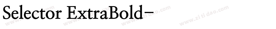 Selector ExtraBold字体转换